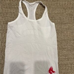 lululemon athletica White Tank Top with Boston Red Socks Logo